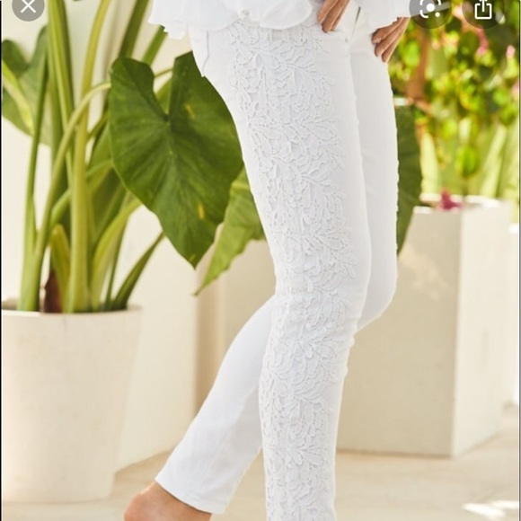 Lilly Pulitzer white South Ocean Skinny Crop Jeans - Picture 3 of 15